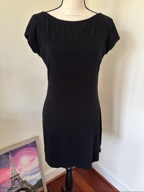 FP Beach Sleek Black Short Sleeve Mini Dress M